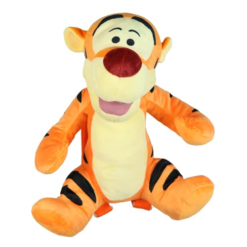 Mini mochila Disney Ursinho Pooh personagem Tigger 33 cm bolsa macia com alças ajustáveis