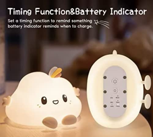 Luz nocturna bebé forma nube recargable USB LED color miniatura 6