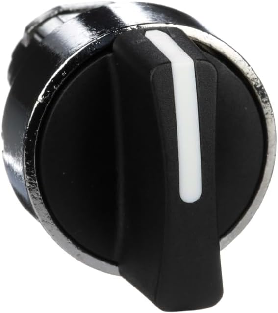 Schneider Electric - Selector Switch Operating Head for Harmony XB4/ZB4 22mm Push Button | 3 Position, Screw Clamp, Connector, Faston Connector or Spring Terminal, Unmarked, Black, ZB4BD5