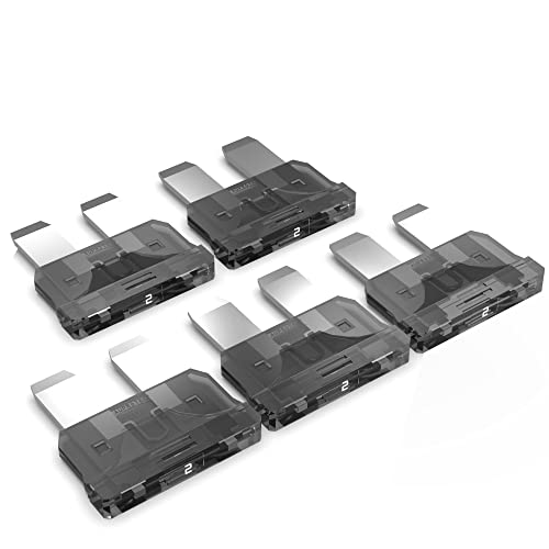 AUPROTEC Standard ATO Flachstecksicherung 1A - 40A Stecksicherung Schmelzsicherung Auswahl: 2A Ampere grau, 5 Stück