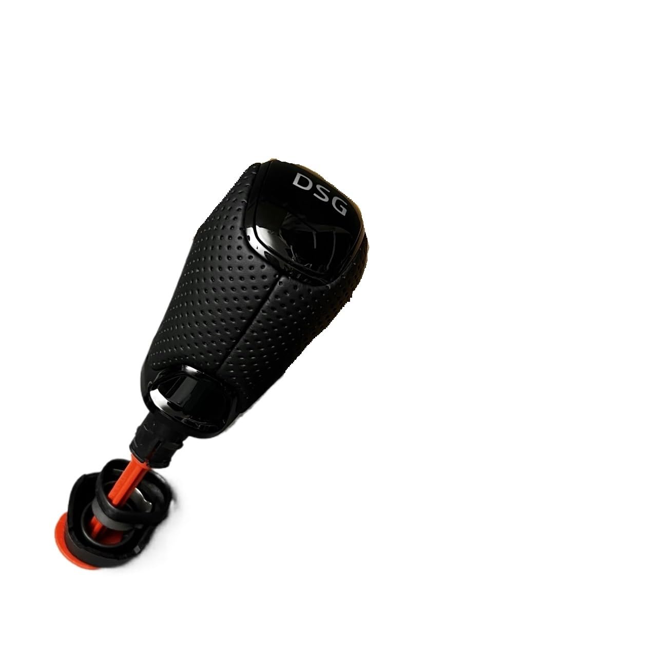 ZJHYGMD for Skoda for Octavia for Superb for Yeti DSG Gear Shift Knob Head Handball Leather for Cr Accessories(Black Leather Hole)