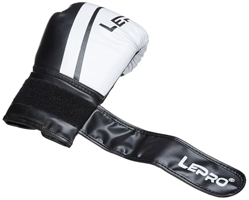 Image of LEPRO Boxing Gloves, PU Leather Boxing Gloves for Men & Women for Training and Match Boxing Gloves for Karate Muay Thai Kick Taekwondo Training (12oz, Black)