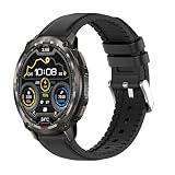 Lamshaw Bracelet Compatible pour KOSPET SmartWatch,Bracelet Montre Connectée en Cuir et Silicone Meex Compatible avec KOSPET Tank T3/T4/M3/M4 SmartWatch (Noir)