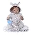 16 Pouces 40cm So Truly Premie Soft Silicone Reborn Baby Dolls in Blue Dress Look Real Awake Peluche Body Collectible Newborn Girl Doll