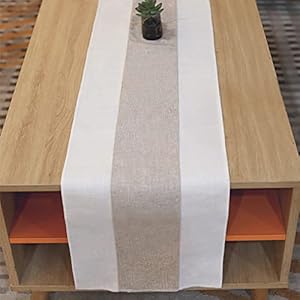 EULOND Runner Tavola Moderno, Runner da Tavolo in Canapa di Bamboo, Utilizzato per la Decorazione d’interni in Stile Naturale Retrò, Riunioni di Famiglia, Matrimoni, ecc. – 180 × 30cm