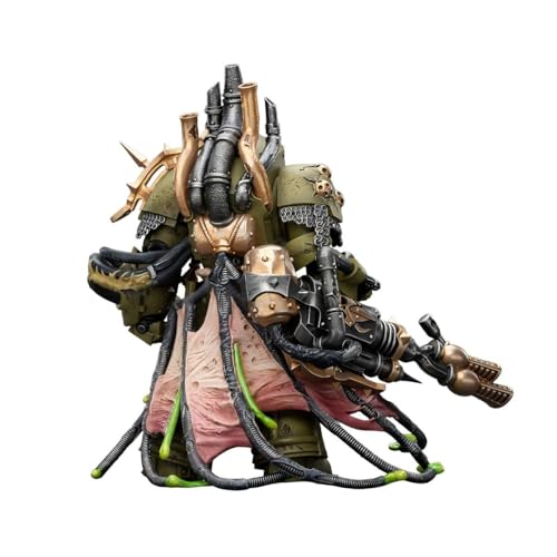 Image of JOYTOY Warhammer 40K 1 /18 Scale Action Figure Death Guard Lord of Virulence with Power Fist and Twin Plague Spewer - Articulated Figurine for Collection & Gifts - JT02908