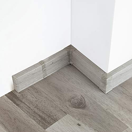 [DQ-PP] Rodapiés de 26 metros, 55 mm, PVC, calisto, zócalos, zócalos de plástico PVC laminado, decorativos, zócalos