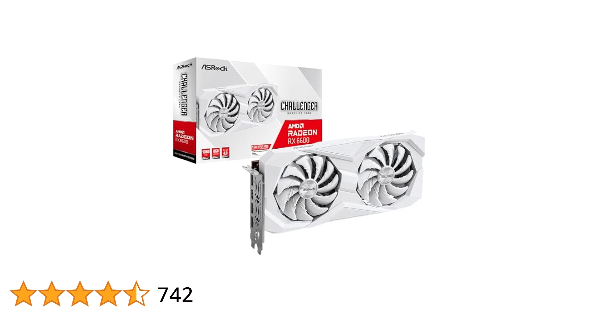 ASRock Radeon RX 6600 8gb ホワイト ASRock > AMD Radeon™ RX 6600 Challenger White 8GB