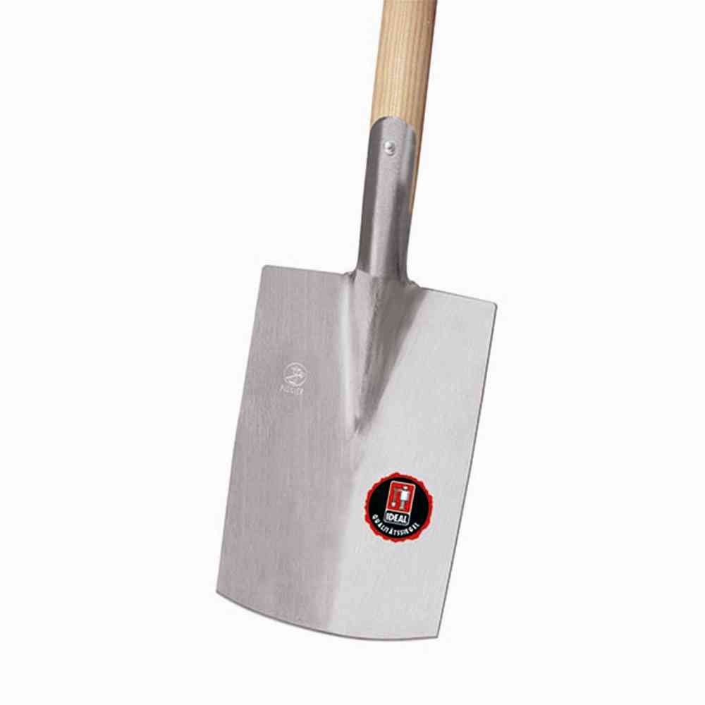 Ideal Damenspaten "Pionier" Größe 0 Gärtner Form mit T-Stiel, Silber/Beige, 8 x 17 x 115.5 cm