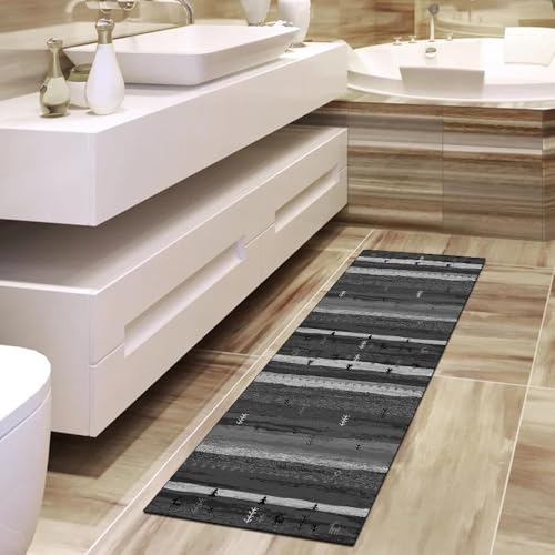 Alfombra de pasillo gris oscuro de 40x150 cm lavable para hogar 4