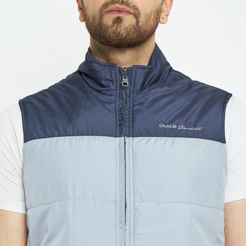 Image of Duke Stardust Men Sleeveless Reversible Jacket (SDZ3056 Navy XXL)