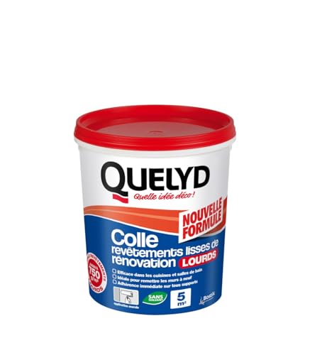 Quelyd Colle Revêtements lisses de Rénovation Lourds - Pâte - Pot de 1 kg