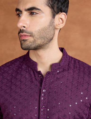 Image of Symbol Premium Men's Embroidery Sequined Long Kurta