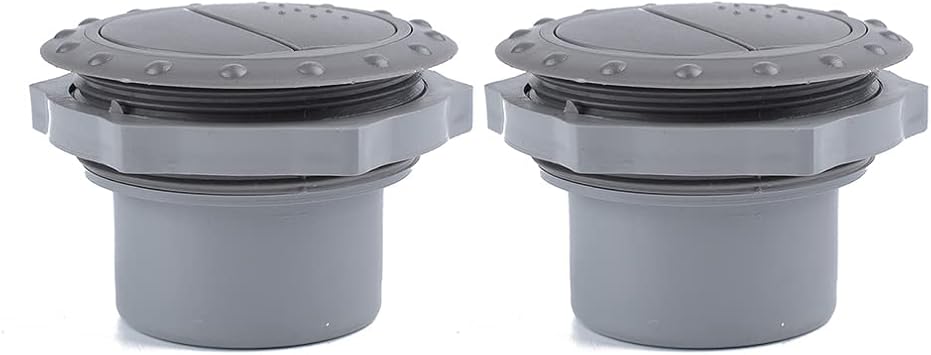 Cninba13 2pcs Auto 6cm 2.36 AC Condition Vent Outlet Rotating Round Ceiling Universal for RV, Boat, Bus, Car Gray