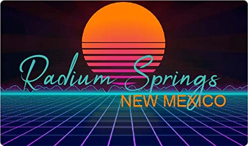 Radium Springs New Mexico 2 X 1.25-Inch Vinyl Decal Stiker Retro Neon Design