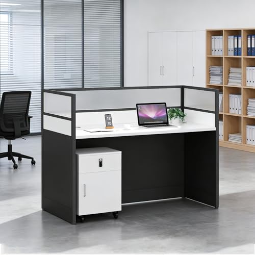 UZZUR Office Cubicle Desk, Cubicle Desks with Mute Privacy, Partitions
