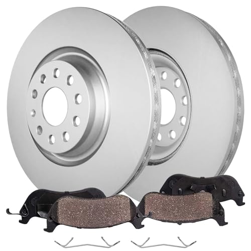 Image of Detroit Axle - 4pc Front Brake Kit for 2009-2012 Volkswagen CC