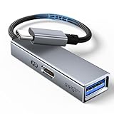 USB C OTG Adapter with Power, 2 in 1 USB C to USB 3.0 OTG with 60W PD Charging Adapter Compatible with iPhone 15/15 Pro, iPad Pro, MacBook Pro/Air, Galaxy S24/S23, Chromecast with Google TV, Pixel 8