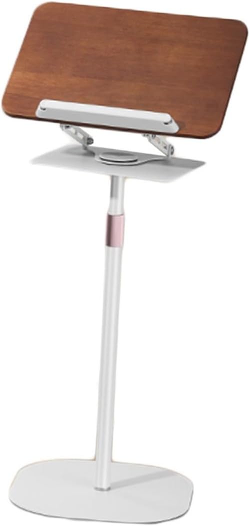 Book Reading Stands,2 in 1 Dual-use Floor and Desktop Stand,Height Adjustable, Dual-Purpose Floor-Standing/Desktop(White,28x28x51-119cm)