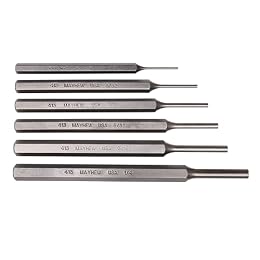 Mayhew Tools 89035 SAE Pin Punch Set Carded, 6-Piece, Shot-Blast Finish