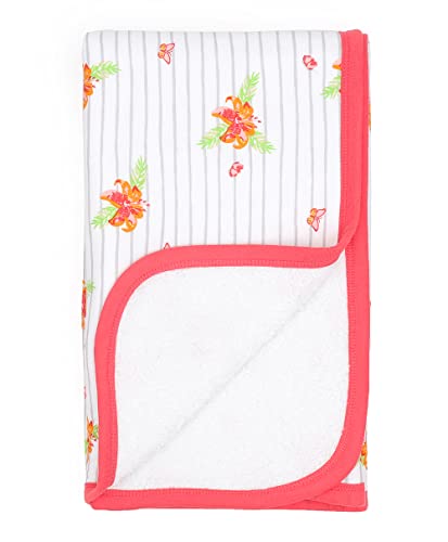 Image of Mi Arcus Embroidered Premium 100% Cotton Ultra-Soft Blanket for Baby Boys Girls 0-12 Months, 100x85 cm - Multicolor