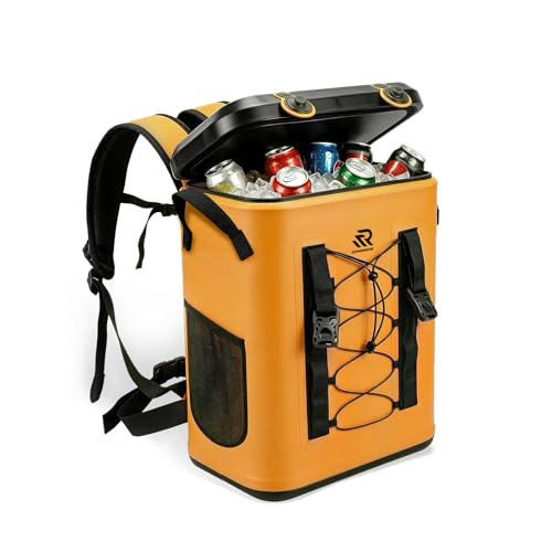 Image of Premium Zipperless Magnetic Kayak Cooler Backpack | 48 Hours Insulated Leakproof Soft Cooler with One-Hand Lid, TPU Cooler for Camping Boating Beach Water Sports