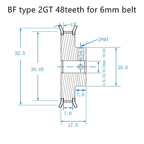 JINchao Timing Pulley 30 Teeth GT2 Timing Pulley Bore 5 Mm 6 - View #4