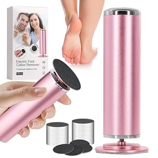 Souvik Pedicure Elettrico Professionale Piedi, Lima Elettrica Calli con 60 Dischetti Sostituibili, Rotazione 360°, Attrezzi per Cura dei Piedi per Talloni Screpolati, Calli