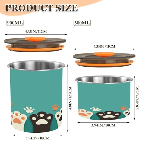 ATTX Lata de Café Hermética de Acero Inoxidable 900ml miniatura 2
