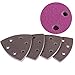 Triangle Sponge Sandpaper 6 Holes Sanding Paper Polishing Tools Discs for Multi Tool Sander Machine 4PCS(300-400#)
