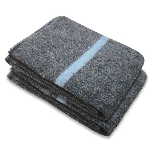HIPERMANTA Manta Yoga, Manta Mudanza Multiusos, Mascotas, Pic-Nic, Viaje. 200X140 cm Material Reciclado Perchado y Suave. Guarda Muebles. Pack 2 Unidades. Gris