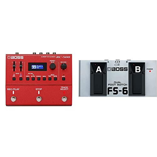 Boss RC-500 Loop Station Compact Phrase Recorder Pedal and Boss FS-6 Dual Foot Switch