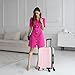 InUSA VASTY Luggage with Spinner Wheels | Durable Lightweight Hardshell Suitcase Travel Bag with Handle and Trolley 20-Inch Carry On Small Luggage | Pink