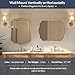 MIRRORART Gold Bathroom Mirrors for Wall, 22x30'' Brushed Brass Scalloped Bathroom Mirror Wavy Top Design in 1’’ Stainless Steel Metal Frame for Home Decor Wall-Mount Vertical/Horizontal
