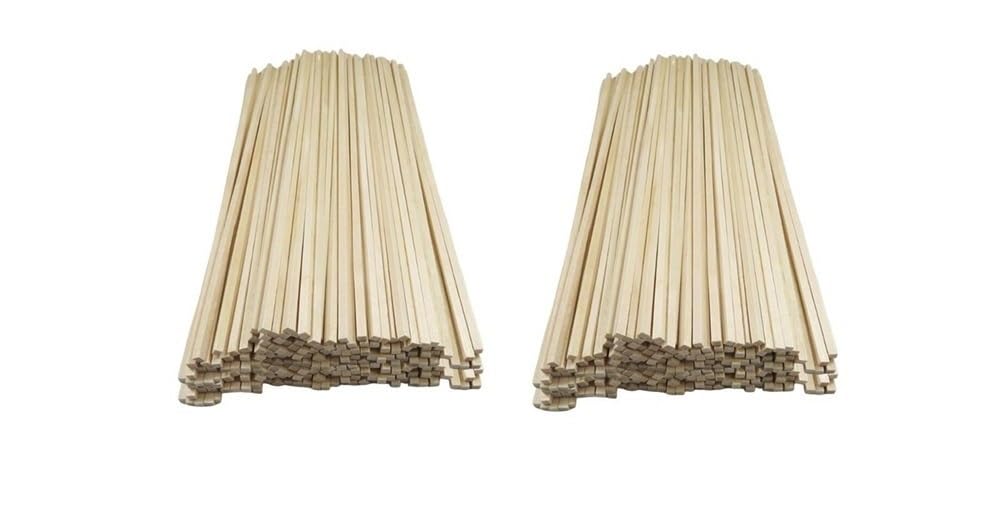 50 sztuk niedokończonych drewnianych kwadratowych kołków 400mm DIY Craft Sticks do tworzenia modeli samolotów(400x3x3mm)