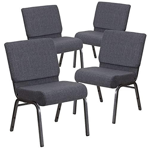 Flash Furniture HERCULES Dark Gray church chair set