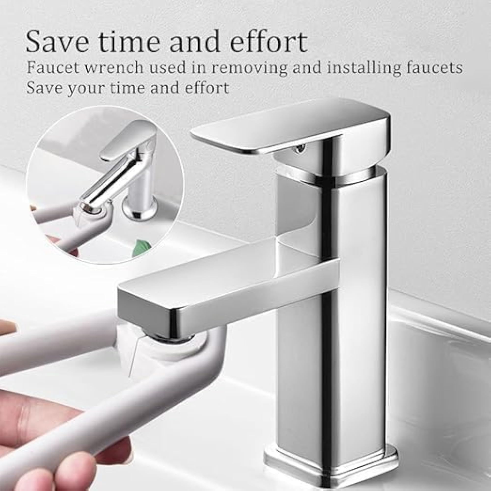 Faucet Wrench Basin Installation Tool, Slip-Resistant