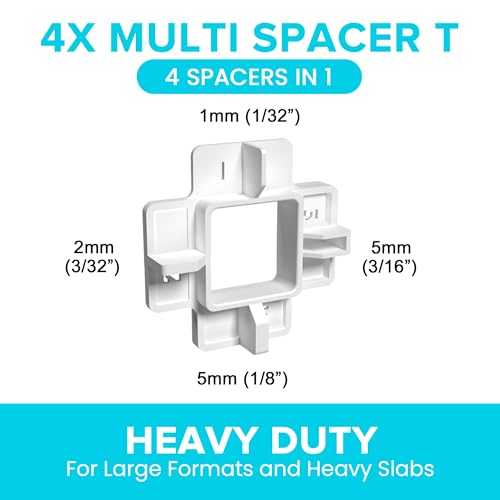 Fugenabstandshalter T Stück 4 in 1, 1,2,3 und 5 mm Box 80 Stück Peygran 0200082