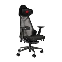 ASUS ROG Destrier Ergonomic Gaming Chair, 2-Way Headrest 40°, 2-Way Lumbar, 2-Way Armrest 360°, Adjustable Seat Depth and Height, Recline 4 Lock Angles, Mobile Gaming Mode, Aluminum Frame, Mesh