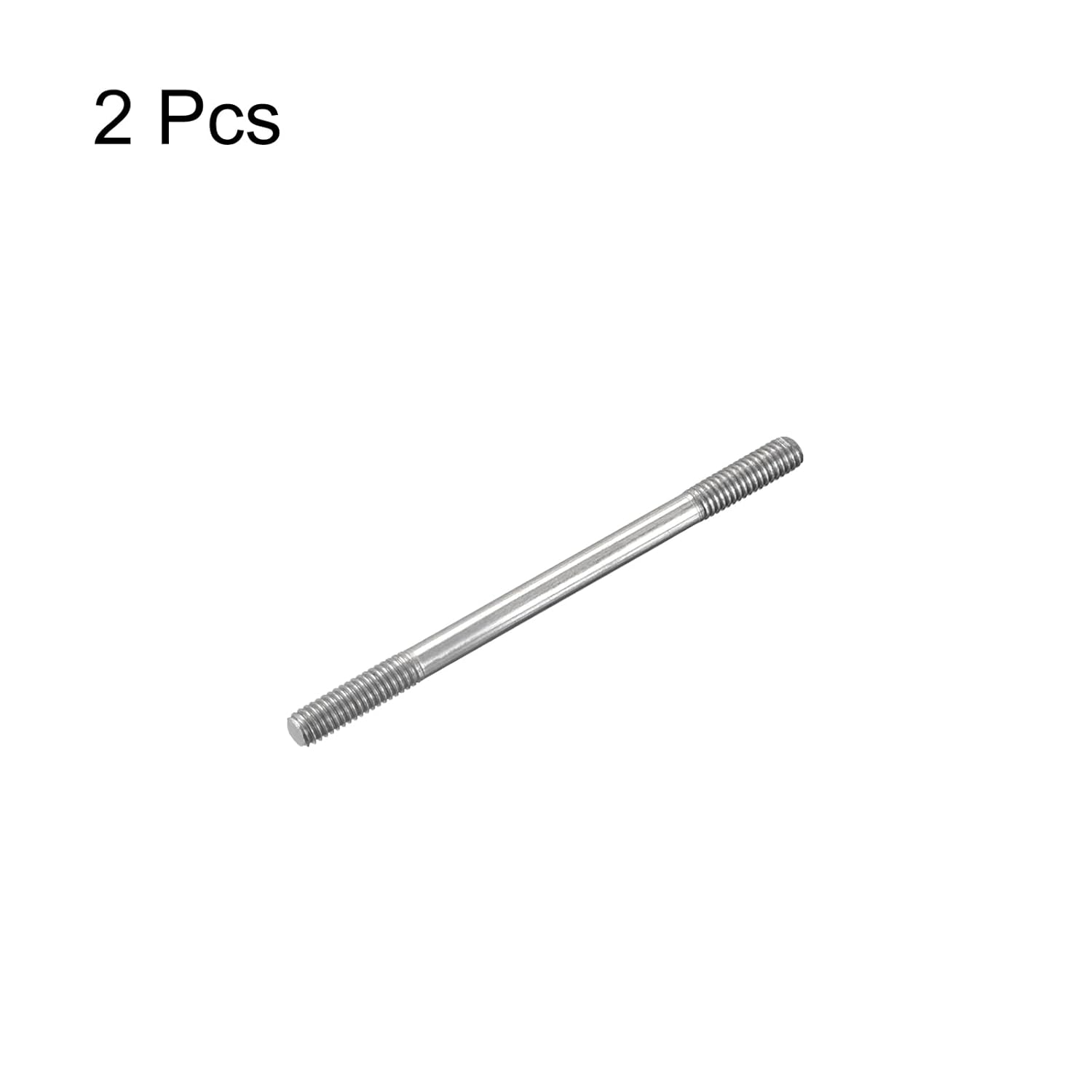 MECCANIXITY 304 Stainless Steel Push Rod Connector Double End Threaded Rod for DIY RC Car, Boat, Car, Airplane, Helicopter Model&DIY Material, M3x35mm, Pack of 2