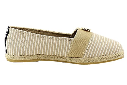 Nautica Girl's Azeda Stripe Black Canvas Fashion Slip On Shoes Sz:3