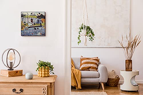 Horloge Murale sans tic-tac en Toile Coloray Impression Paysage Lake Forest
