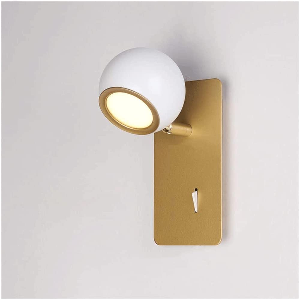 Lámpara de noche nórdica dorada para dormitorio con aplique led regulable 1