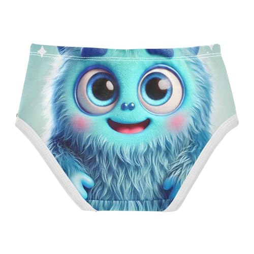 Girls Underwear Toddler 2t Cotton Panties for Girl Artistic Undies Kids Briefs Cute Blue Elf Monster2