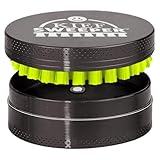 Kief Sweeper Compact Grinder Cleaning Brush, Micro Grinder, Stainless Steel, 6 Colors, Red (Black)