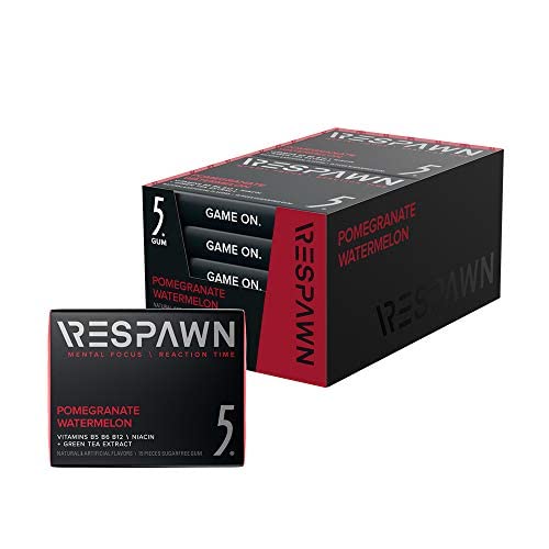 RESPAWN By 5 Mental Focus Gum Pomegranate Watermelon