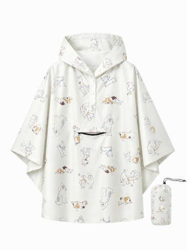 Image of SaphiRose Lightweight Kids Rain Poncho Jacket Waterproof Outwear Rain Coat