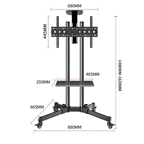 Soporte móvil para TV THEGA con ruedas, hasta 65" y 75kg miniatura 2