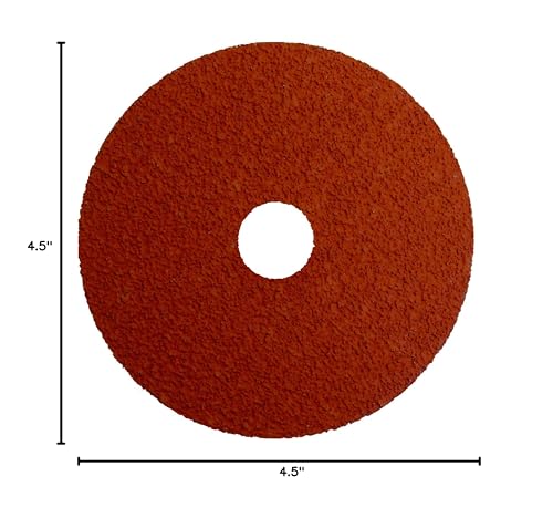 Image of Weiler 69852 Tiger Ceramic Alumina Resin Fiber Sanding & Grinding Disc, 4-1 /2 inch Diameter, 50 Grit, 7 /8 inch Arbor Hole (Pack of 25)
