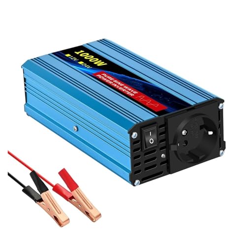 Inversor Inversor 2500W/3500W/4500W/5000W para Onda Sinusoidal Pura Convertidor Voltaje CC 12V/24V A CA 220V/230V Adaptador Carga, Enchufe La UE Convertidor(12V1000W 50HZ EU)